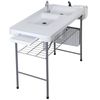 Portable Folding Fish Cleaning Table Camping Table w/ Faucet Hose Grid Rack
