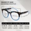 Dolarosey Blue Light Blocking Reading Glasses 3 Pack Women Square Large Thick Frame Computer Reader (3.5)