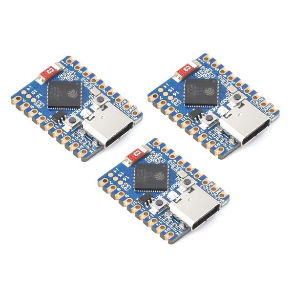 Waveshare ESP32-C3 Mini Development Board, Based On ESP32-C3FN4 Single-Core Processor, 160MHz Running Frequency, 2.4GHz Wi-Fi & Bluetooth, 5-3 Pieces