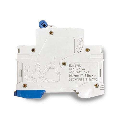 DIN Rail Mount Miniature Circuit Breaker, C Curve, UL Listed UL1077 (1 Pole 20A)