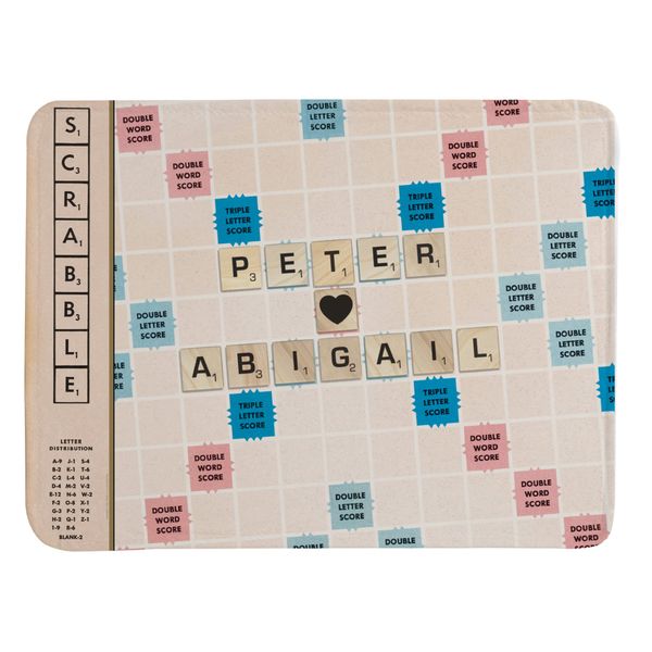 Let's Make Memories Personalized Plush Blanket - Scrabble Design for Couples - Romantic - 50x60