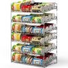 Simple Houseware Stackable Can Rack Organizer 17''W x 11.5''D x 14"H Chrome