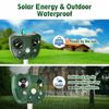 Ultrasonic Solar Animal Repeller 5 Modes with Motion Sensor Flashing Light Yard
