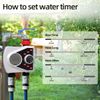 Garden Water Hose Tap Timer with Two Outlets Irrigation System Controller Watering Computer