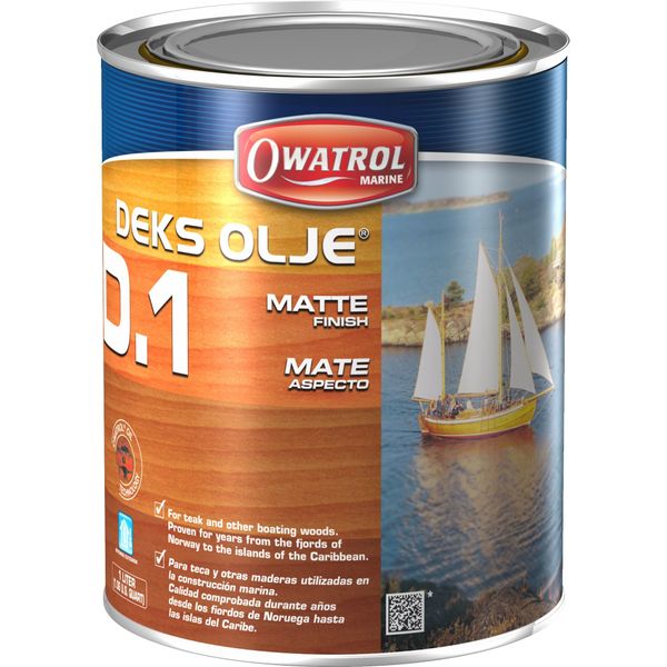 Owatrol Deks Olje D1, Wood Oil, Decking Oil, Matte Finish, 1 Liter