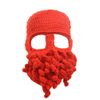 Stylish Unisex Knit Octopus Beanie Windproof Ski Mask Hat Cap Keep Face Warm Red