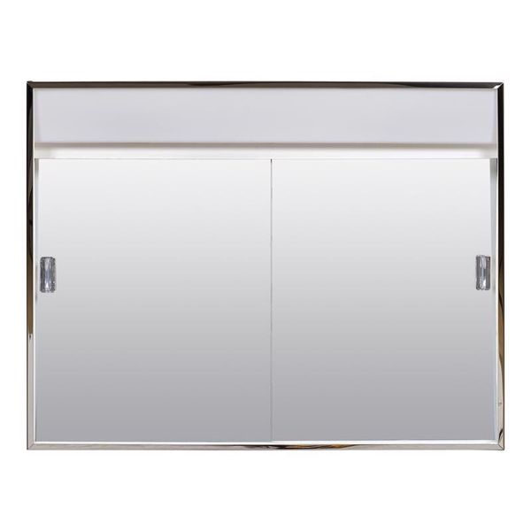 Zenith 701L Metal Sliding 2-Doors Medicine Cabinet 18.25 H x 23.5 W x 5.5 D in.