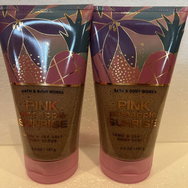 2-Pack Bath & Body Works PINK PINEAPPLE SUNRISE Sand & Sea Salt Body Scrub 8 oz