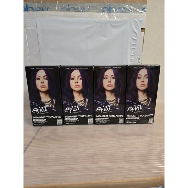 (4) Splat Midnight Tanzanite Purple Dye Kit Semi-Permanent Vegan Lot Of 4
