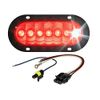 Perterson 6 Inch Oval L.E.D Tail Light with Cyclops Back-Up Eye - Flange Mount Assembly