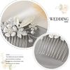 Edary Bride Crystal Wedding Hair Comb Flower Bridal Hair Accessories Leaf Wedding Side Comb Hair Piece for Women and Girls (Pack of 2)