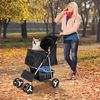 Pet Stroller Dog Cat Stroller Foldable Carrier Jogger for Small Medium Dog Cats