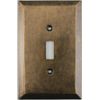 Jumbo Stamped Aged Antique Brass One Gang Toggle Light Switch Wall Plate