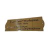 4" x 2" Curved Sides solid brass engraved nameplate. Personalised engraved memorial plaque