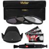 49mm Essentials Bundle with 3 UV/CPL/ND8 Filters + Lens Hood + Kit