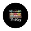 Baking Macarons Is My Therapy Macaron Lover PopSockets Adhesive PopGrip