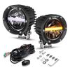 AUXBEAM 4" Round LED Work Light Bar Driving Spotlights Combo Pods & Black Covers