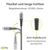 goobay 49282 Micro USB Cable - Extra Robust Premium Textile Cable with Metal Connectors - 1 m