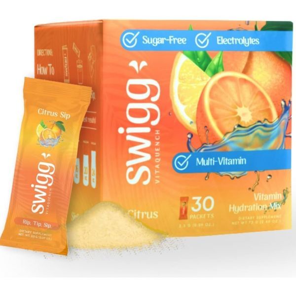 Sugar Free Electrolytes Powder Packets - Mens Multivitamin & for Women with Iron Folate Zinc - Daily, Citrus Sip