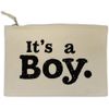 'It's A Boy ' Canvas Clutch Bag/Accessory Case (CL00041552)