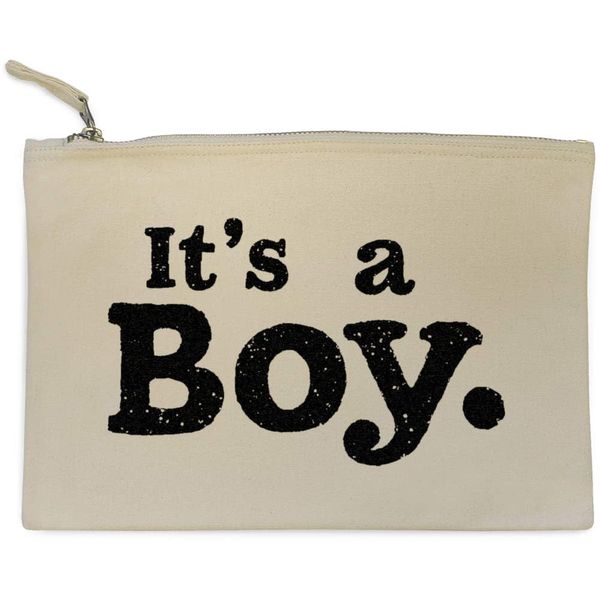 'It's A Boy ' Canvas Clutch Bag/Accessory Case (CL00041552)