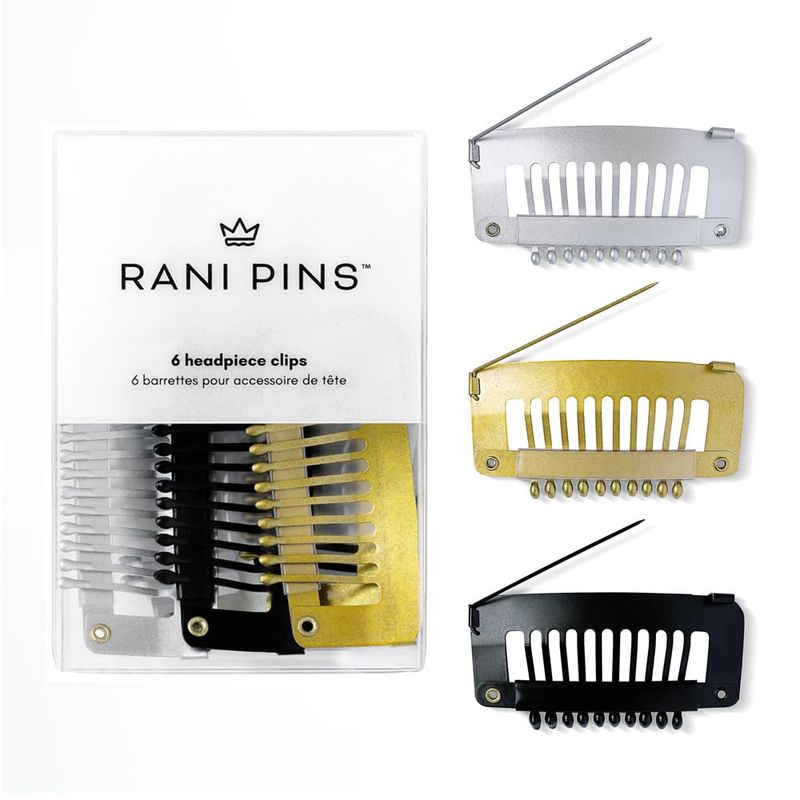Rani Pins® Premium 6 Large Heavy Duty Dupatta Clips, Chunni Clips with ...