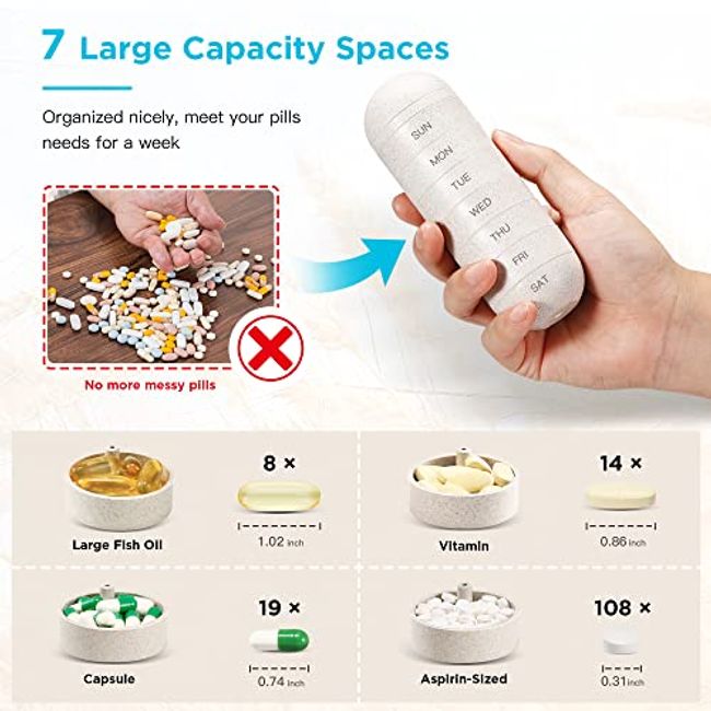 Imprinted Jumbo 24/7 Medicine Tray Organizers