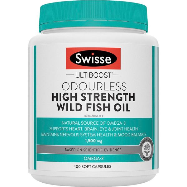 Swiss Ultiboost Orderless High Strength Wild Fish Oil 1500mg Omega-3 Soft Capsule