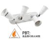 DiCUNO E26 Base Adapter for LED Bulbs, 4 Branch Sockets, E26 to E26, Lighting Angle Adjustable, E26 Extension Socket