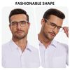 Fsread 3 Pack Blue Light Blocking Reading Glasses for Men Spring Hinge Sport Square Reader TR90 Anti Glare Computer Glasses +1.75