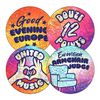 180 Holographic Assorted Eurovision Stickers 35mm Primary Teaching Services