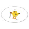 CafePress Construction Chick Sticker Oval Car Bumper Sticker(10-Pack)