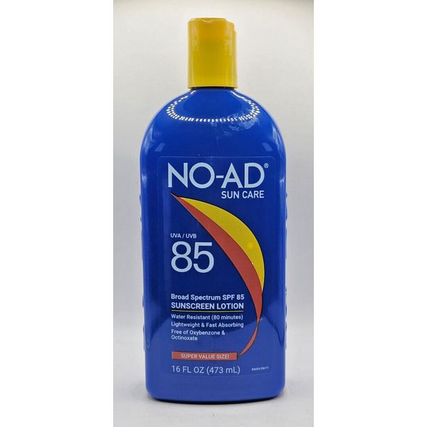 NO-AD Sunscreen Lotion Broad Spectrum SPF 85 HTF 16oz NEW