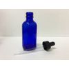 2 oz Blue Glass Bottle with Glass Eye Dropper