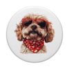 Cavapoo Heart Bandana Cool Cavapoo Valentine’s Day Dog Lover PopSockets Adhesive PopGrip