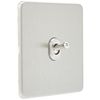Knightsbridge SF1TOGBC Screwless 10A 1G 2-Way Toggle Switch - Brushed Chrome