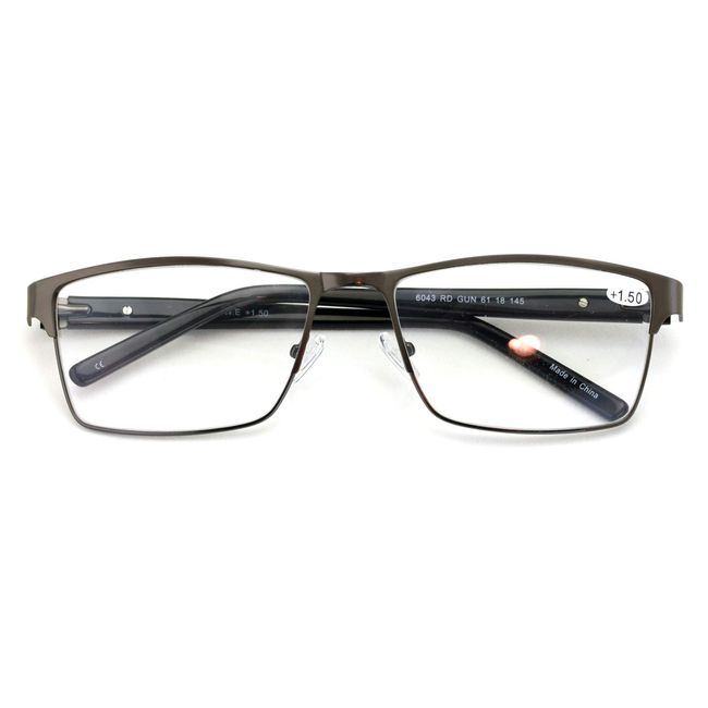 VWE Large Men Premium Rectangle Reading Glasses - Wide Fitment Optical  Quality Reader