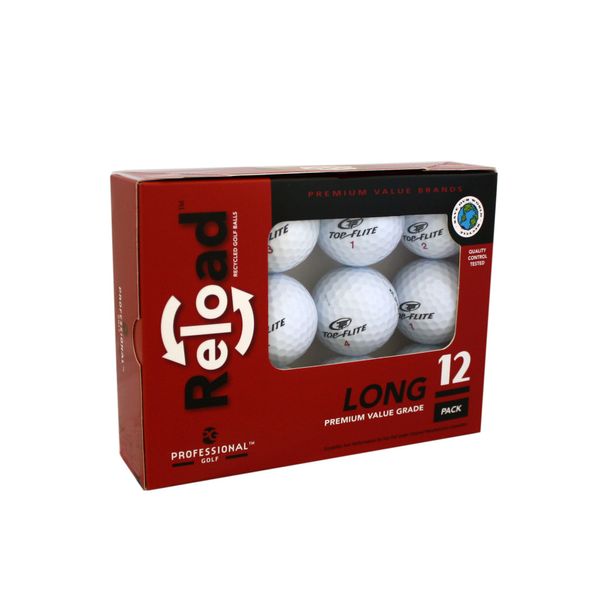 Top Flight Reload Recycled Golf Balls (12-Pack) Top Flite Golf Balls, White, One Size