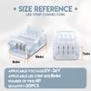 Innfeeltech 20 Pcs Strip Connector for 8MM 4 Pin LED Light, Double Side Strip Quick Connector