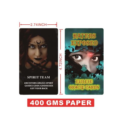 ZHQGYN Evil Eye Oracle Cards, Haters Exposed, Return to Sender, Oracle Cards for Insight and Discovery, Eyewitness Exposed, Deck of Wisdom and Revelation