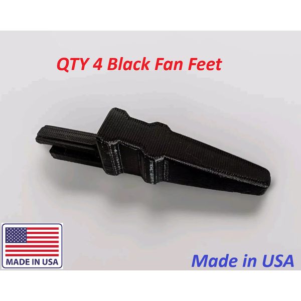 QTY 4 Box Fan Replacement Feet -Stronger than Original! SOLID!  USA LASKO BLACK