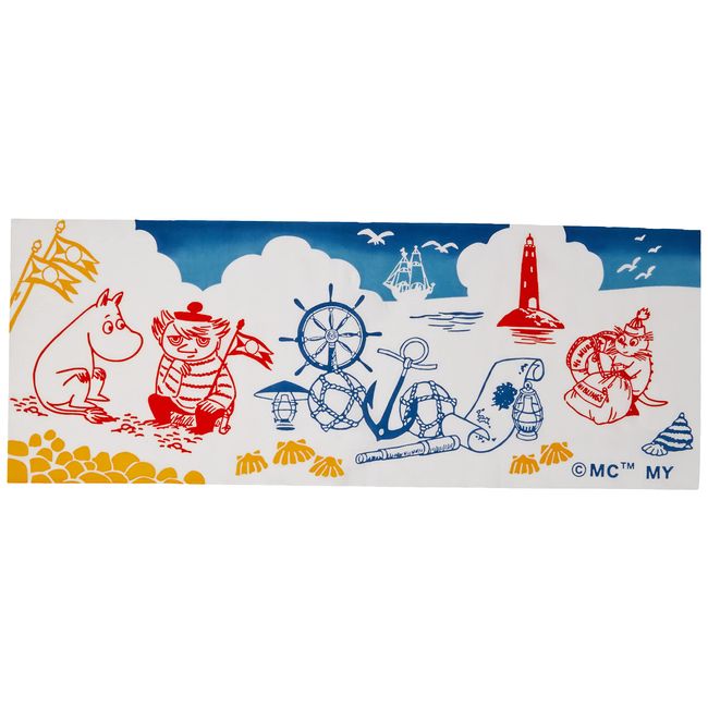 Miyamoto-towel Moomin Hand-dyed Tenugui, Moomin & Marine