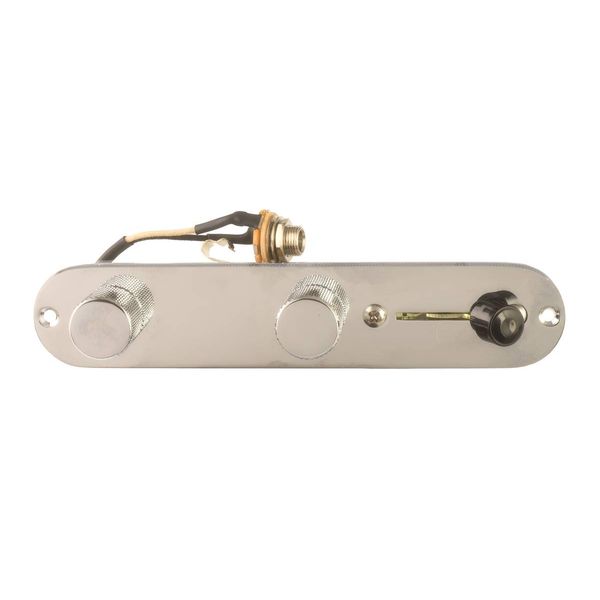 Precision Made Tele Wiring Harness w/Control Plate & Knobs-CTS-Switchcraft-Oak/Grigsby-Sprague