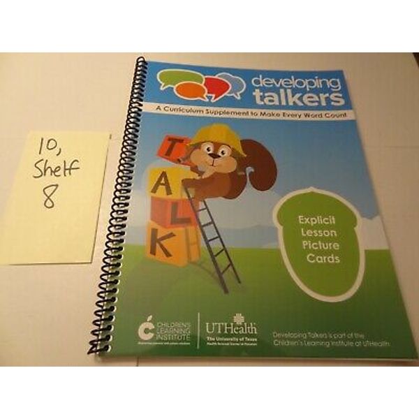 Children's Learning Institute Developing Talkers Explicit Lesson Picture Cards