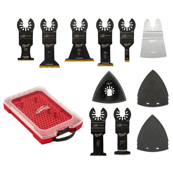 Milwaukee 49-10-9114 15-Pc. OPEN-LOK  Oscillating Multi-Tool Blade Kit w/ Case