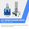 Jadeshay Rotary Encoder Switch,5 Pieces EC11 Rotary Encoder Code Switch Digital Potentiometer with Push Button 5 Pin Handle Length 20mm for Electronics Components and Projects