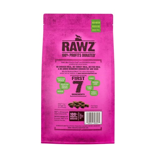 RAWZ Meal Free Dry Cat Food 1.75 lb Real Poultry Protein Dehydrated Chicken