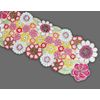 Multicolor Beaded Table Runner Floral Table Runner Spring Tableware 13X36 Inch