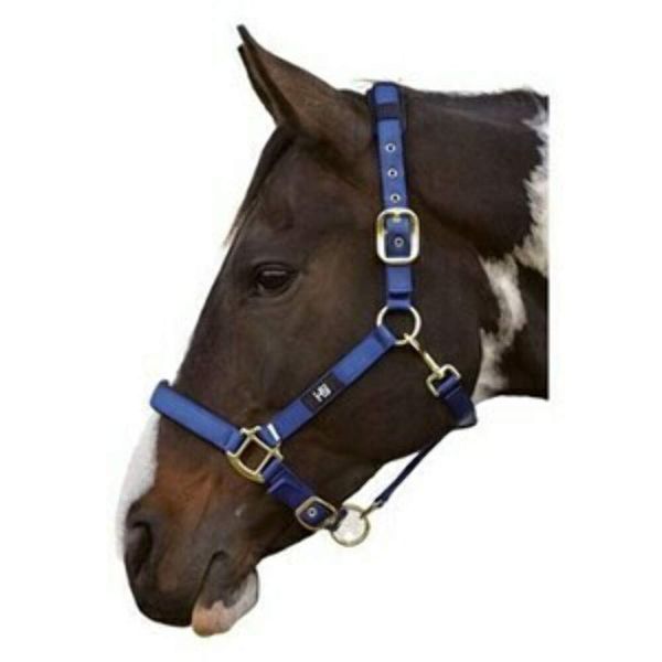 Hy Deluxe Padded Head Collar: Navy: cob