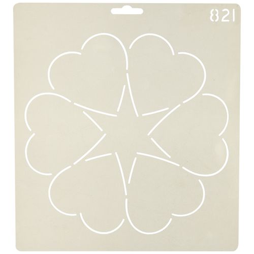 Quilting Creations Ring of Hearts Quilt Stencil, 8"